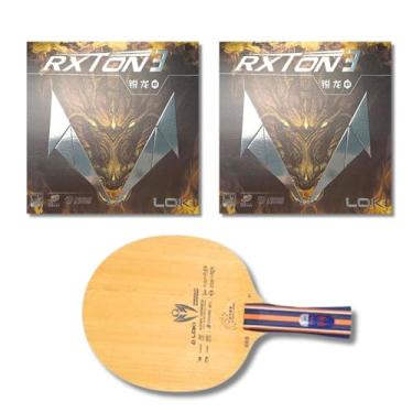 Imagem de Loki K1 Raquete de Tênis de Mesa Clássica com Borracha Rxton3, Aprovada ITTF, Alta Tensão, para Jogadores Ofensivos, Pronta para Uso