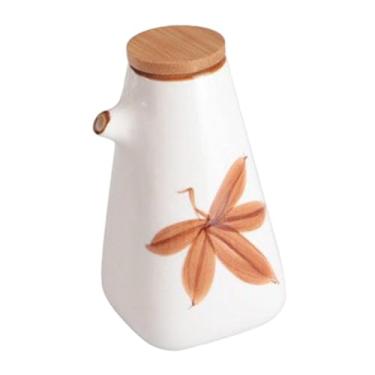 Imagem de Fenteer Dispensador de óleo de cerâmica para casa, cozinha e restaurante, ideal para cozinhar, fazer churrasco. Pote decorativo pequeno para vinagre e azeite, Style a