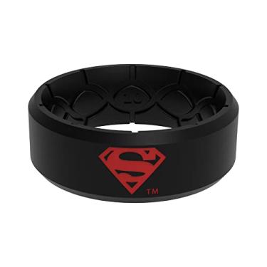 Imagem de Anéis de silicone DC Comics Icon Edge da Groove Life - Anéis de casamento de borracha respiráveis para homens, cobertura vitalícia, design retrô exclusivo, anel de ajuste confortável, 8, Silicone, Sem pedras preciosas