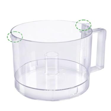 Imagem de RUHUALIFE Tigela de trabalho para processador de alimentos de 7 xícaras compatível com Cuisinart DFP-7 (2 guias), número de substituição: FP-631AGTX,FP-631AGTX1,DFP-7JBS