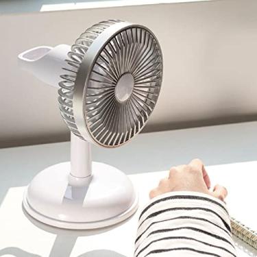 Imagem de AYNEFY Ventiladores Elétricos Portátil Fã de Mesa Vintage Portátil para Sala de Aula de Escritório Em Casa Simples Carregando fã Little Com Capa Removível Ideal para Uso Com Mesa de Vintage Pequena