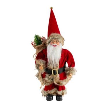 Imagem de Nishiyuenyi Enfeite de Natal com Estatueta de Papai Noel, Boneco de Papai Noel, Lembrancinha de Festa, Decoração Natalina para Sala de Estar, Prateleira Ou Mesa D, Acabamento em pelúcia marrom