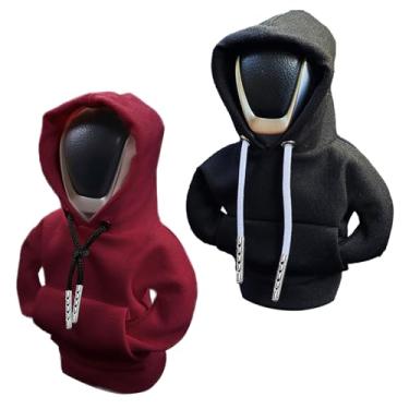 Imagem de vvag Moletom com capuz de mudança de marcha, moletom universal com botão de câmbio, decoração de protetor de vara de câmbio de carro de 11,7 cm, capa engraçada para mudança de marcha de carro