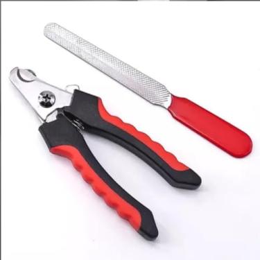 Imagem de CORTADOR DE UNHAS PET PROFISSIONAL TIPO ALICATE E LIXA SEGURANÇA E PRECISÃO NO CORTE DE UNHAS DE CÃES GATOS CACHORROS COM CABO ANTIDERRAPANTE