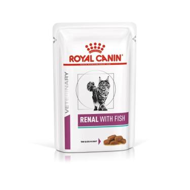 Imagem de Ração Úmida Sachê Veterinary Diet Renal com Peixe para Gatos 85g Royal Canin