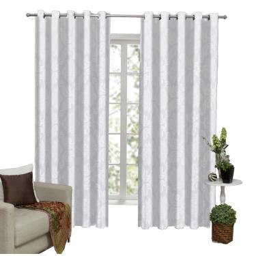 Imagem de Cortina Tecido Jacquard Semi Blackout 2M X 1,80M - Branco