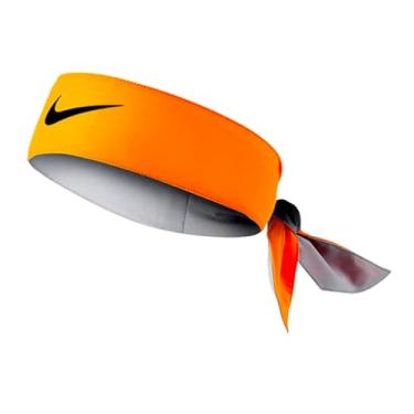 Imagem de Nike Gravata esportiva Dri-Fit Premium Swoosh, macia e absorvente de suor/unissex (laranja/obsidiana)