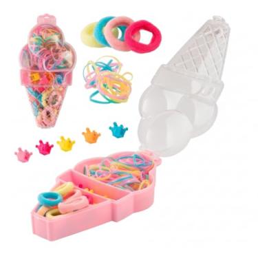 Imagem de KIT COMPLETO ACESSÓRIOS PARA CABELO MENINA COM 70 PEÇAS INFANTIL ADULTO ELÁSTICO PRESILHA PRENDEDOR