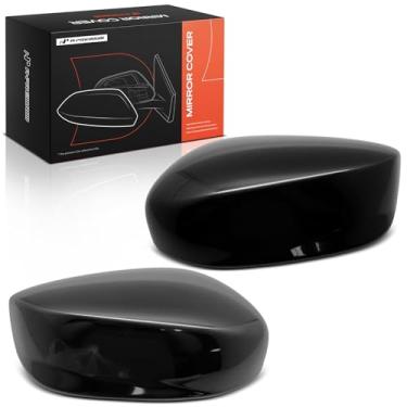 Imagem de A-Premium 2 peças de tampas de espelho retrovisor do lado do motorista e do passageiro - compatível com Honda Accord 2008 2009 2010 2011 2012 - preto liso, sem furo de seta