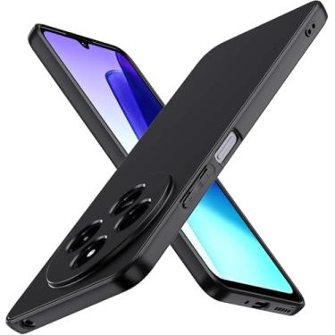 Imagem de Jilivock Capa para celular Xiaomi Redmi 14C/Poco C75, capa de silicone macio, capa de silicone à prova de choque com forro de microfibra (preto)