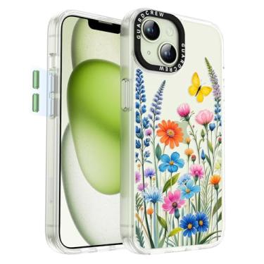 Imagem de GuardCrew Capa para iPhone 14, [proteção contra quedas de grau militar de 3,5 m à prova de colisão] [antiamarelamento e antidescasca] Capa fina de TPU transparente à prova de choque para iPhone 14