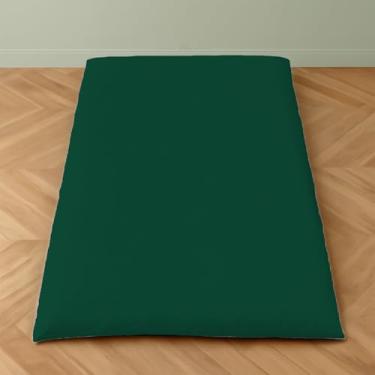 Imagem de Capas de futon japonesas tamanho solteiro com zíper – 100% algodão egípcio 400 fios – capa de colchão de chão para japoneses tradicionais – capas supermacias para sofá, verde-oliva