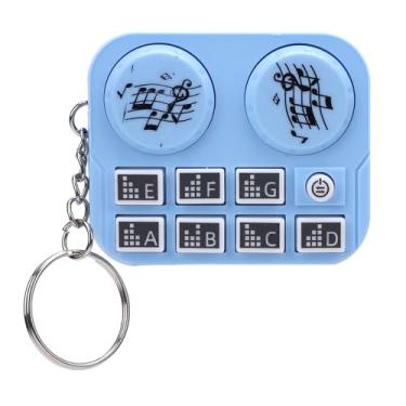 Imagem de GOWENIC Chaveiro de DJ Em Miniatura Com Luzes Coloridas, Efeitos Sonoros Interativos para Fãs de Música, Material ABS (Azul celeste)