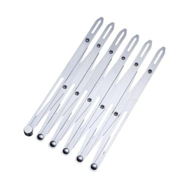 Imagem de shamjina Régua de costura expansível, guia para artesanato, divisor de espaço igual para casas de botão, acessórios para cortinas DIY, Cabeça Longa de 6