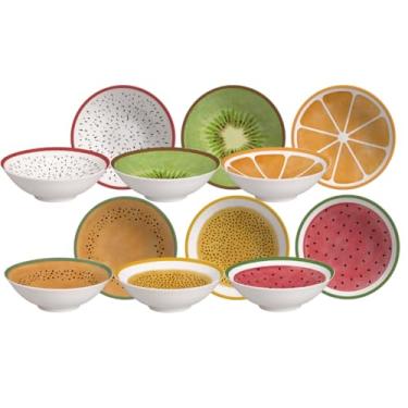 Imagem de CONJ 6 BOWLS DECORADOS MIX SALADA DE FRUTA