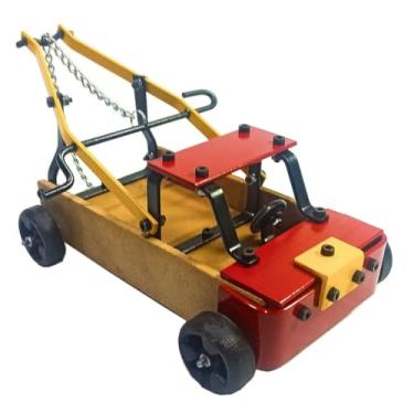 Imagem de Kit Guincho de Montar Infantil em Aço e Madeira com Parafusos e Porcas – Brinquedo Educativo STEM de Engenharia para Crianças