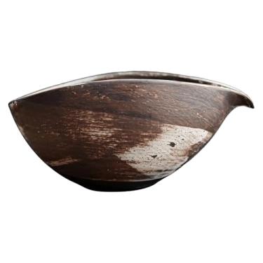 Imagem de Tigela de chá japonesa de cerâmica para matcha, design vintage feito à mão, capacidade de 200 ml, queima de alta temperatura, borda curvada, chá ideal para amantes