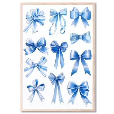 Imagem de Arte de parede em tela com laço azul, belos pôsteres preppy impressão abstrata, imagem de arco aquarela, moderno, menina, pôster, arcos, arte de parede, azul, pintura estética, arcos, arte, abstrata