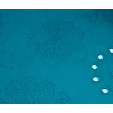Imagem de Tecido Lease Bordado Var 16-100% Algodão (Azul Turquesa, 1m x 1,48m)