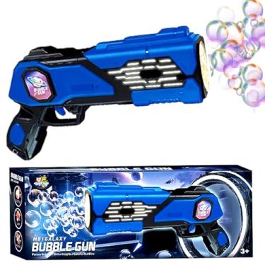 Imagem de Super Arminha Automática Lançador de Bolhas Brinquedo de Bolinhas Azul