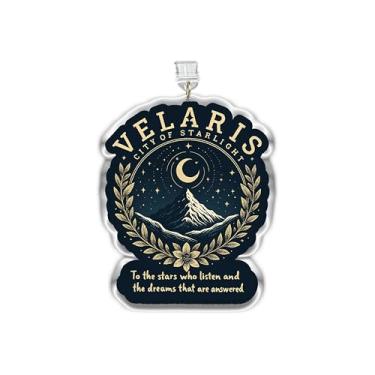 Imagem de MEIYSTICK Velaris City of Starlight ACOTAR Amuleto de plugue de poeira, pingente Kindle, plugue de pó de acrílico tipo C ou relâmpago, acessórios Kindle, pingentes de leitor de fantasia, presentes