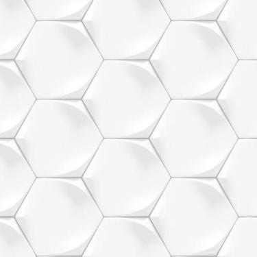 Imagem de Papel Parede 3D Lajota Grande Adesivo Geometrico Decorativo - LRP