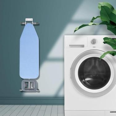 Imagem de 1 gancho para tábua de engomar, gancho de armazenamento para tábua de engomar, placa de ferro estável adequada para cozinha e banheiro