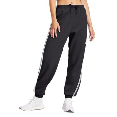 Imagem de Calça Legging Adidas Essentials French Terry 3 Stripes Feminina - Preto GG-Feminino