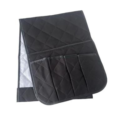 Imagem de IEUDNS Suporte para controle remoto de TV para sofá e poltrona, organizador de apoio de braço para revistas em sofás e poltronas, Preto