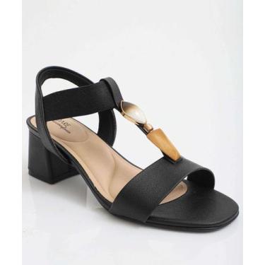 Imagem de Sandália Feminina Salto Grosso Modare-76150, 38, Preto