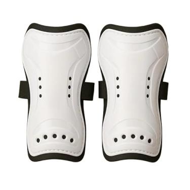 Imagem de Caneleira Profissional Reforçada e Protetora Contra Impactos Ajustável: Infantil, Juvenil e Adultos (Branca, 2 unidades)