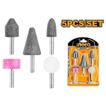 Imagem de Jogo de Pontas Montadas Retificadeira Reta 5 Peças INGCO