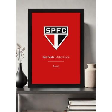 Imagem de Quadro Decorativo São Paulo FC Clube da fé - Com Vidro Tamanho:21cm x 