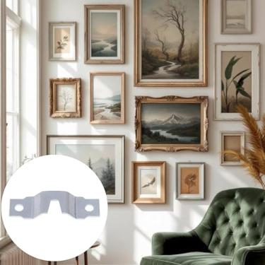 Imagem de Generic 20 cabides para fotos engrossados para barra, ferro, tom prateado, 49 x 15 mm