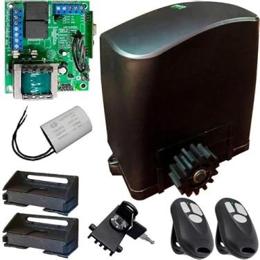 Imagem de Motor para Portão Deslizante PL Slim 300kg com Controle RCG, 220V, 370W, Preto, Central Integrada