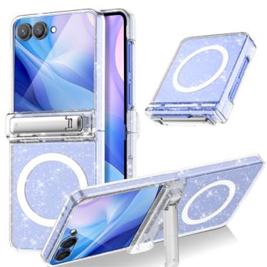 Imagem de Casetego Capa magnética para Galaxy Z Flip 7, [compatível com MagSafe] [Protetor de tela embutido] [Suporte] [Proteção de dobradiça] Capa feminina fina à prova de choque para Samsung Galaxy Z Flip 7