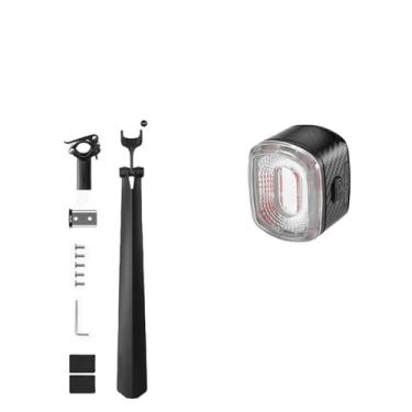 Imagem de Para-lama de bicicleta com lanterna traseira, sistema de liberação rápida, para bicicletas de estrada, em liga de alumínio PP, com suporte ajustável.(Fender light Q2)