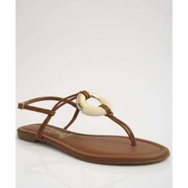 Imagem de Sandália Feminina Rasteira Tiras Vizzano -11136, Marrom, 36