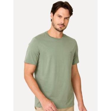 Imagem de Camiseta Dudalina Masculina Essentials Modal Logo Verde Oliva-Masculino