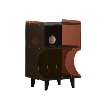 Imagem de Suporte para armazenamento de CDs Suporte de chão em acrílico para discos vinil, livros e revistas