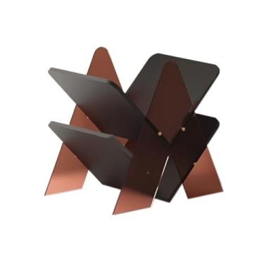 Imagem de Suporte para armazenamento de CDs Prateleira de mesa em madeira para CDs e discos vinil, ideal para sala estar ou escritório