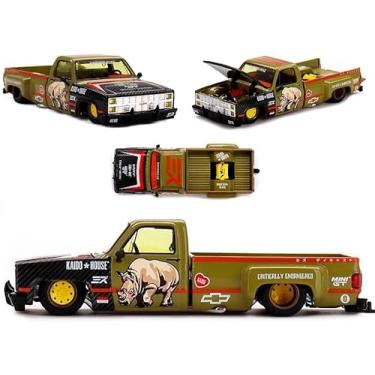 Imagem de 1:64 Diecast Model Car Compatible with Chevrolet Silverado “Sumatran Rhino” by Kaido House x Mini GT x Mizu Diecast Limited Edition KHMG153