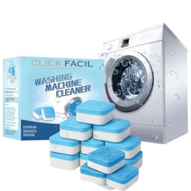 Imagem de Kit 12 Limpa Máquinas Pastilhas/Tabletes de Limpeza Máquina de Lavar 15g - CLICK FACIL - 180g para Lava Louças e Máquina de Lavar-Roupas