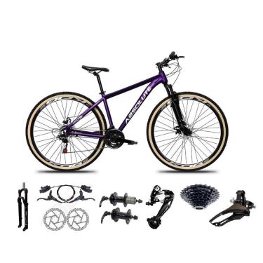 Imagem de Bicicleta Aro 29 Absolute Nero 5 Freio Hidráulico K7 27v Alumínio Garfo Com Trava Mtb Roxo Tam: 13.8