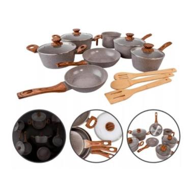 Imagem de Jogo De Panelas 10 Peças Indução Revestimento Cerâmico Mimo Style Graf