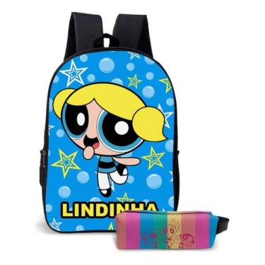 Imagem de Mochila Estojo Escolar Estampa Meninas Power Superpoderosas - Use Thuc