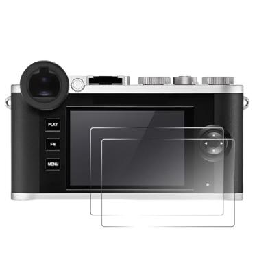 Imagem de pssped 2 peças protetoras de tela compatíveis com a câmera Leica CL, película de vidro temperado transparente de dureza 9H para entusiastas de câmera e criadores de conteúdo, anti-impressões digitais