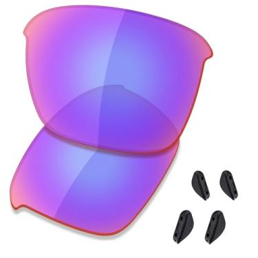 Imagem de SAUCER Lentes de reposição premium e protetores de nariz para Oakley Thinlink OO9316 | Óculos de sol Thinlink Low Bridge Fit OO9317 High Defense - Shield G30 polarizado