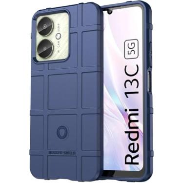 Imagem de Capa Case Para Xiaomi Redmi 13C 5G (Tela 6.74) Armadura Proteção Militar Anti Choque (Azul)