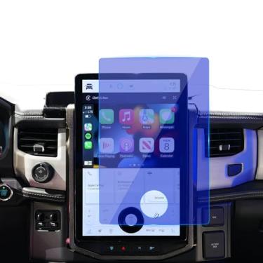 Imagem de APKPKPKU Protetor de tela com luz azul para Ford F-150 Lightning 2024-2026 Película protetora de vidro temperado de 15,5 polegadas compatível com modelos Pro XLT Platinum Lariat Flash SYNC 4A